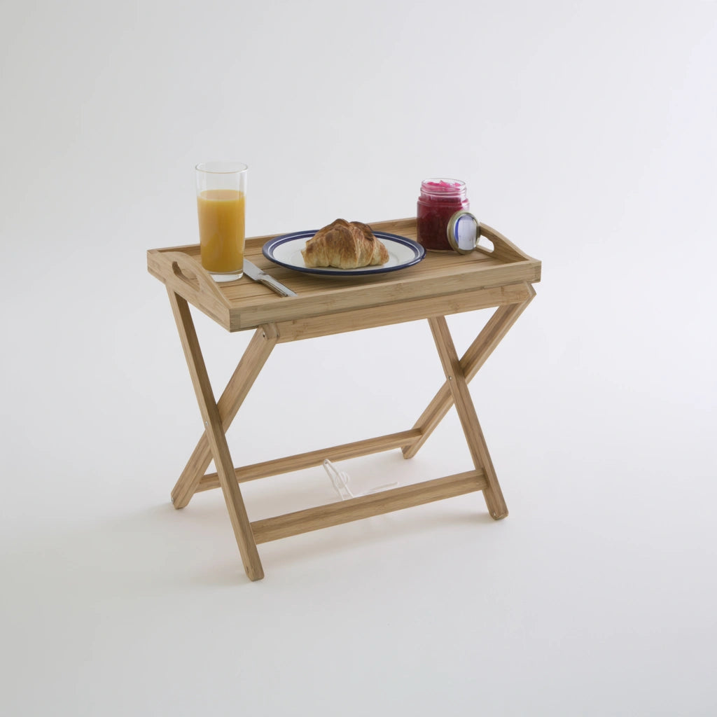 Multifunctionele tafel van bamboe, inklapbaar, kleur naturelbruin