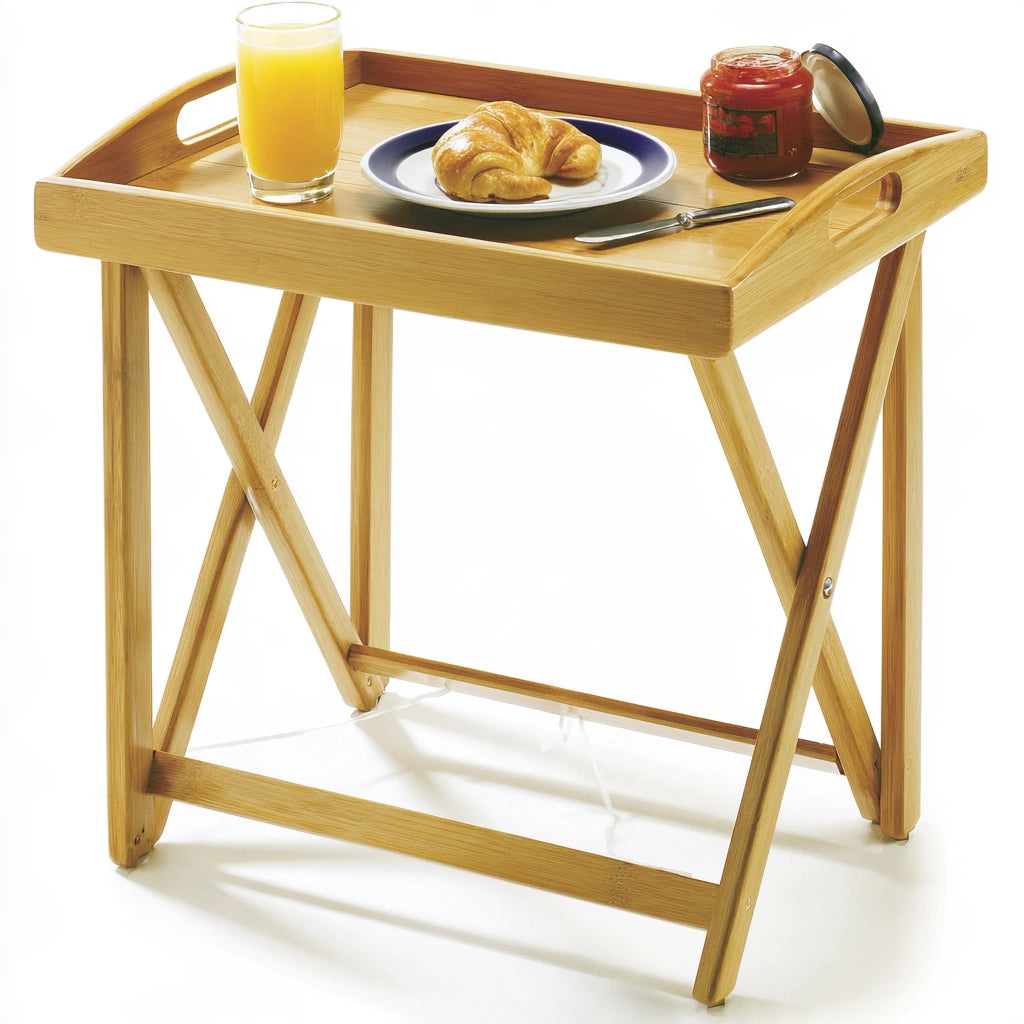 Multifunctionele tafel van bamboe, inklapbaar, kleur naturelbruin