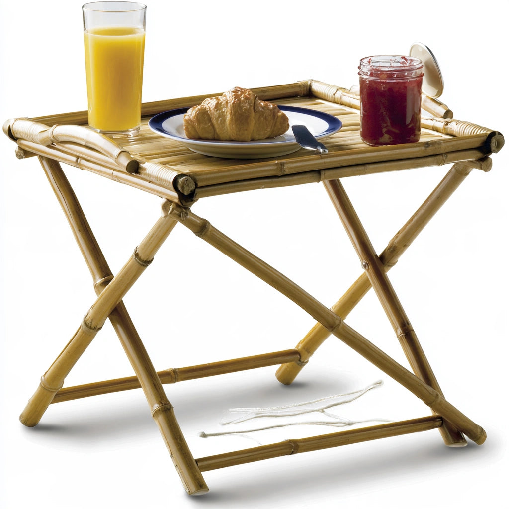 Multifunctionele tafel van bamboe, inklapbaar, kleur naturelbruin