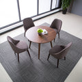 Eetkamerset met tafel en stoelen, kleur grijs