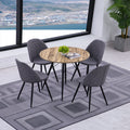 Eetkamerset met tafel en stoelen, kleur grijs