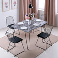 Eetkamerset met tafel en stoelen, kleur grijs