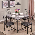 Eetkamerset met tafel en stoelen, kleur grijs