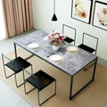 Eetkamerset met tafel en stoelen, kleur grijs