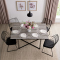 Eetkamerset met tafel en stoelen, kleur grijs