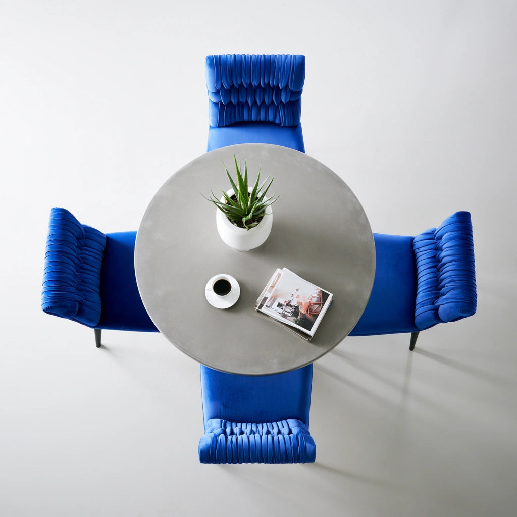 Eetkamerset met tafel en stoelen, kleur grijs