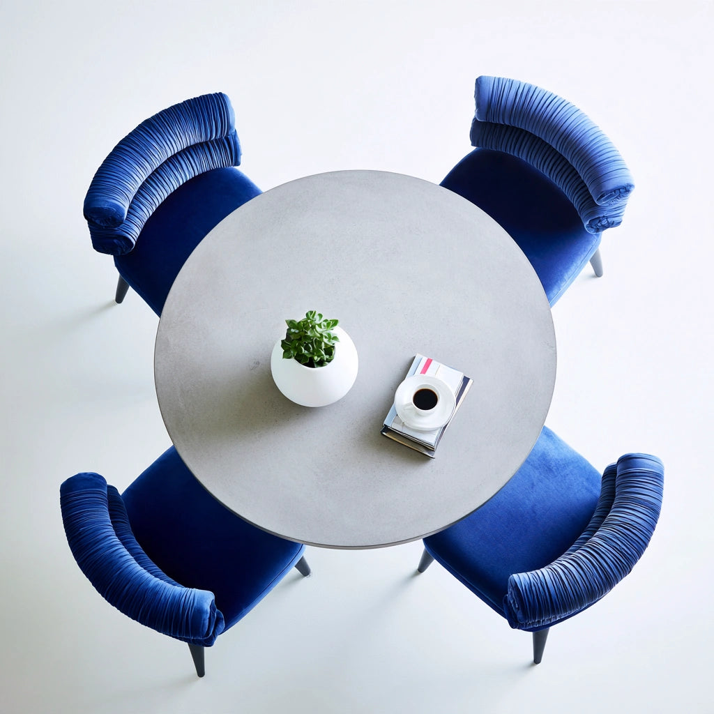 Eetkamerset met tafel en stoelen, kleur grijs